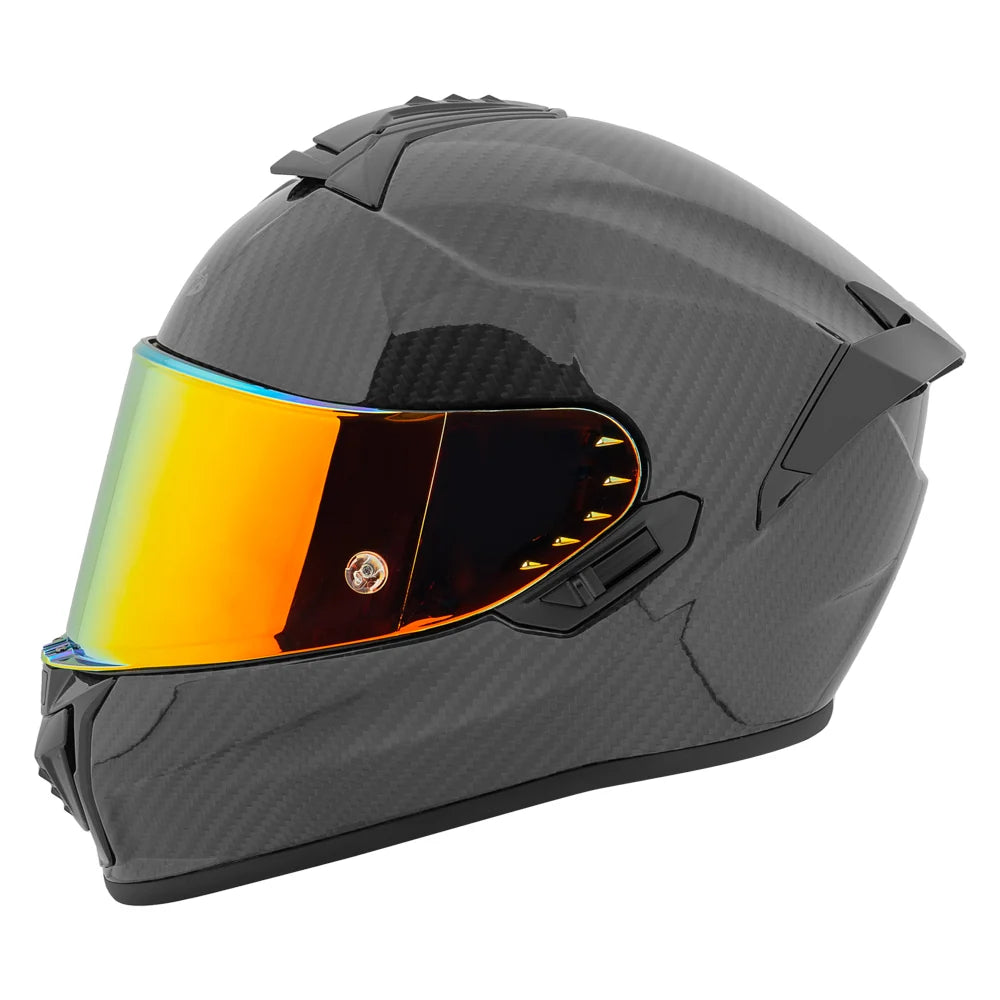 Casco integral de fibra de carbono del catálogo de muestra